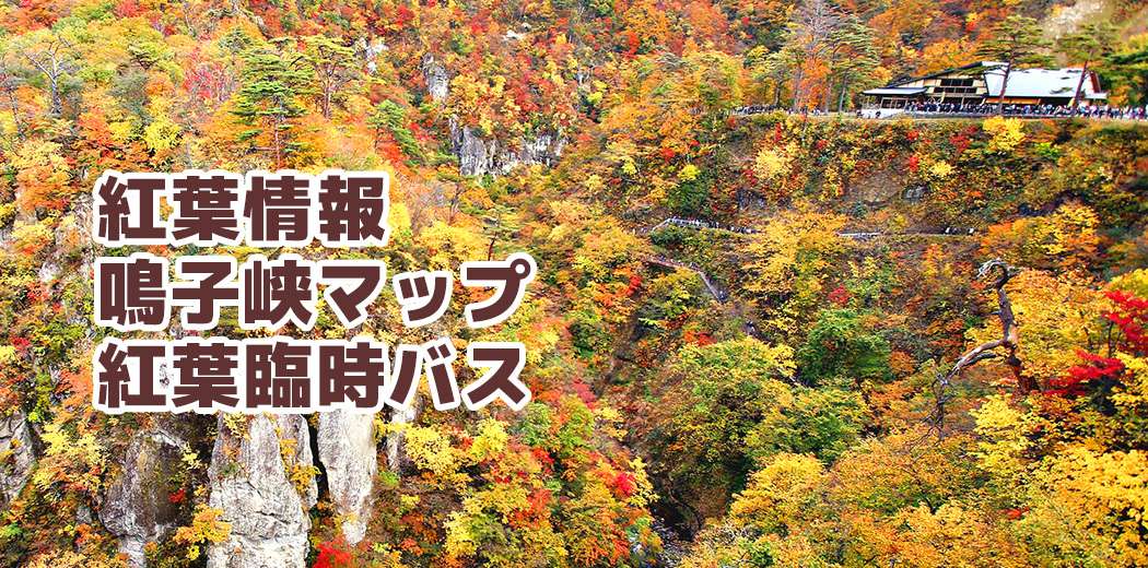 紅葉情報
鳴子峡マップ
紅葉臨時バス